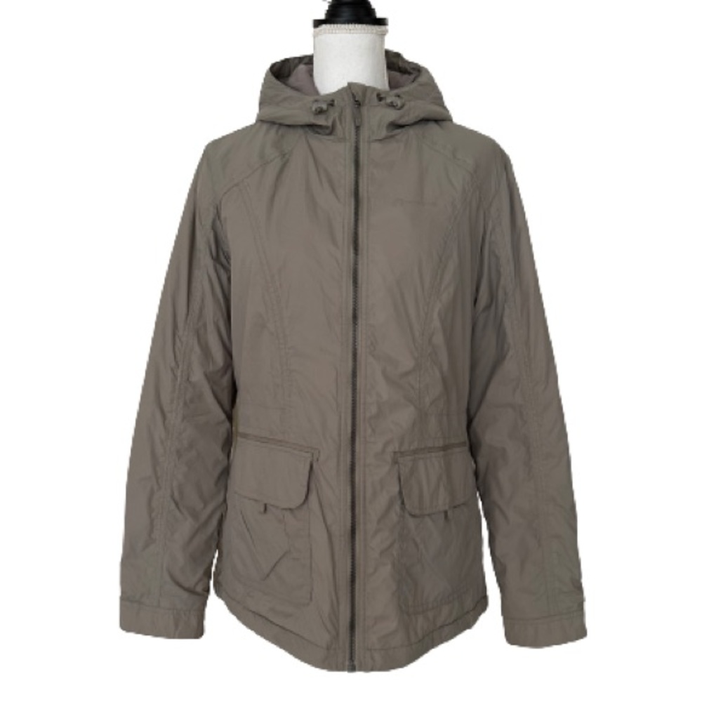 New Out-venture Women's Gray Coat With Packets, Hood and ZIP, Sz 48, US M